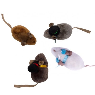 christmas funny stuffed catnip mice interactive training cat toys with sound