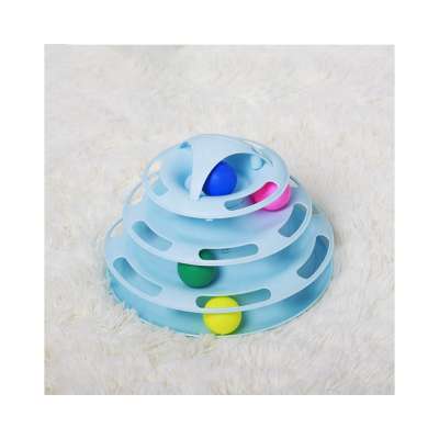 Amazon Interactive Round 4 Layers Turntable Plastic Ball Pet Cat Toys For Training