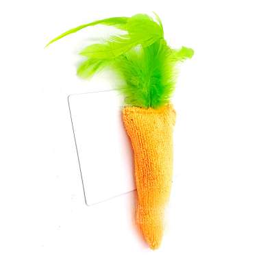 Wholesale pet products natural carrot shape up cute plush cat toys for fruit