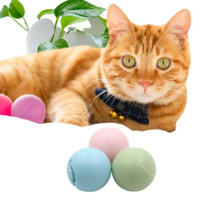 2020 Amazon Hot sale Cute Three Pink Bell Green Catnip Chasing Blue Electronic LED Light Cat Ball Toy Set